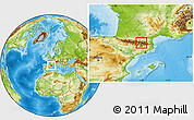 Physical Location Map of Canillo, highlighted country, within the entire country