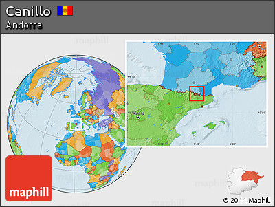 Political Location Map of Canillo