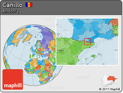 Political Location Map of Canillo