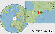 Savanna Style Location Map of Canillo, highlighted country
