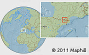 Savanna Style Location Map of Canillo, hill shading