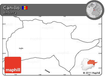 Blank Simple Map of Canillo
