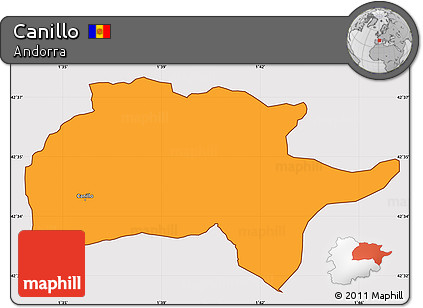 Political Simple Map of Canillo, cropped outside