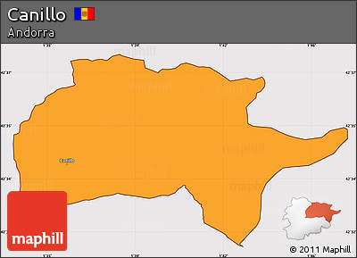 Political Simple Map of Canillo, cropped outside