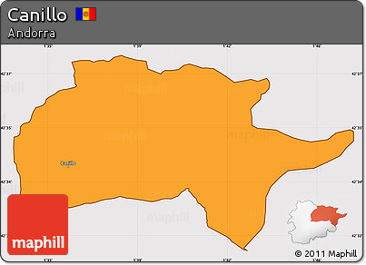 Political Simple Map of Canillo, cropped outside
