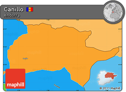 Political Simple Map of Canillo