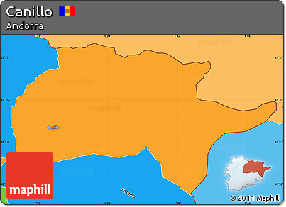 Political Simple Map of Canillo