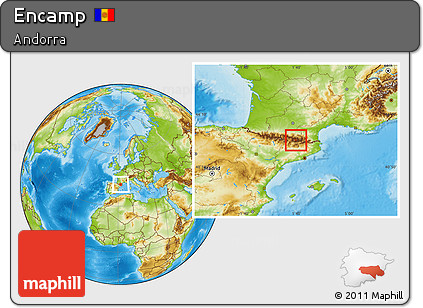 Physical Location Map of Encamp