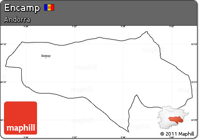 Blank Simple Map of Encamp, cropped outside