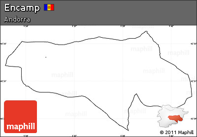 Blank Simple Map of Encamp, cropped outside, no labels