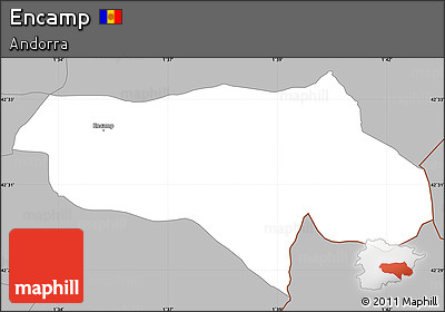 Gray Simple Map of Encamp