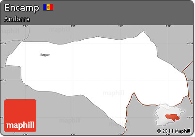 Gray Simple Map of Encamp