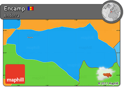 Political Simple Map of Encamp