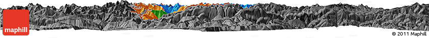 Political Horizon Map of Andorra, darken, desaturated