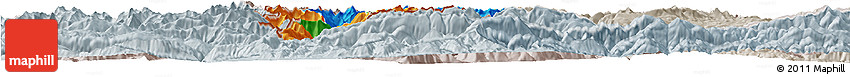 Political Horizon Map of Andorra, lighten, semi-desaturated
