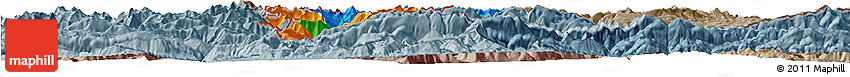 Political Horizon Map of Andorra, semi-desaturated