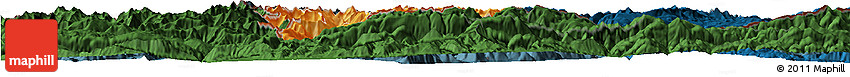Political Shades Horizon Map of Andorra, darken