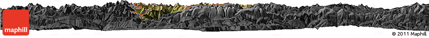 Satellite Horizon Map of Andorra, darken, desaturated