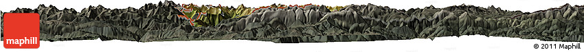 Satellite Horizon Map of Andorra, darken, semi-desaturated