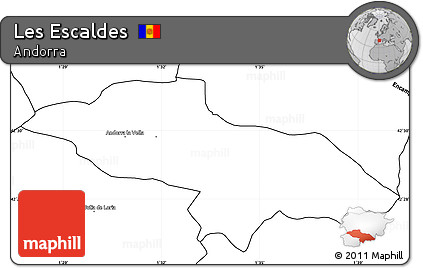 Blank Simple Map of Les Escaldes