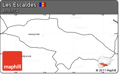 Blank Simple Map of Les Escaldes