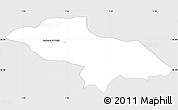 Silver Style Simple Map of Les Escaldes, single color outside