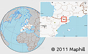 Gray Location Map of Andorra, highlighted continent