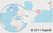 Gray Location Map of Andorra, lighten, land only