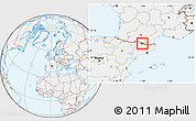 Gray Location Map of Andorra, lighten