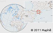 Gray Location Map of Andorra, lighten, semi-desaturated