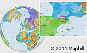 Gray Location Map of Andorra, political outside
