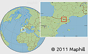 Gray Location Map of Andorra, savanna style outside