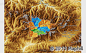 Political Map of Andorra, physical outside