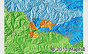 Political Map of Andorra, political shades outside