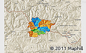 Political Map of Andorra, shaded relief outside