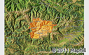 Political Shades Map of Andorra, satellite outside