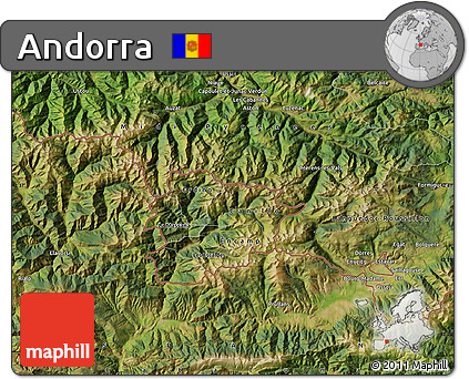 Satellite Map of Andorra