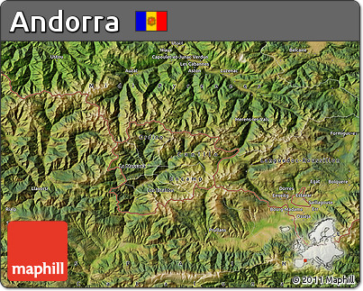 Satellite Map of Andorra