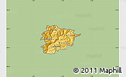 Savanna Style Map of Andorra, single color outside