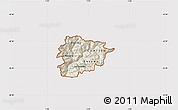 Shaded Relief Map of Andorra, cropped outside