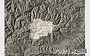 Shaded Relief Map of Andorra, darken
