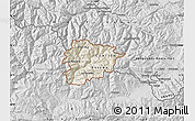 Shaded Relief Map of Andorra, desaturated