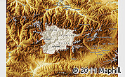 Shaded Relief Map of Andorra, physical outside