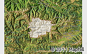 Shaded Relief Map of Andorra, satellite outside