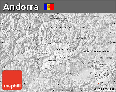 Silver Style Map of Andorra