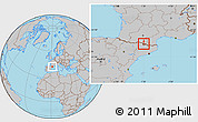 Gray Location Map of Ordino