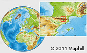 Physical Location Map of Ordino