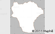 Gray Simple Map of Ordino, cropped outside