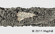 Shaded Relief Panoramic Map of Andorra, darken