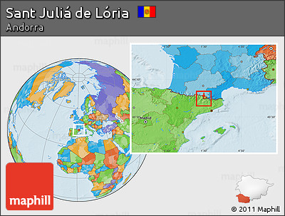 Political Location Map of Sant Juliá De Lória